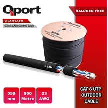 Qport Q-catflash 500 Metre Lszh Cat6 Outdoor 23awg 0.58mm Yanmaz Kablo Halogen Free