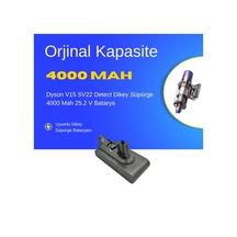 Dyson V15 Sv22 Detect Dikey Süpürge 4000 Mah 25.2 V Batarya  Uyumlu Uzun Ömürlü, Yüksek Performans Pil