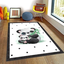 Bebişim Panda Çocuk Odası Halısı Çok Renkli