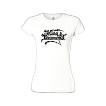 King Diamod - Logo Beyaz Kadın Tshirt 001