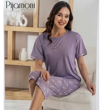 Miressa Kaprili Pijama Takımıı Mor