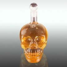 Periboia Crystal Head Kuru Kafa Cam Şişe Renkli