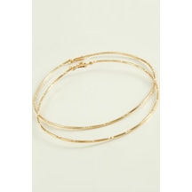Çizgili - 200 - Metal Halka Küpe 8-9-10 - Csmo-tex - Cm-8 Cm çok renkli
