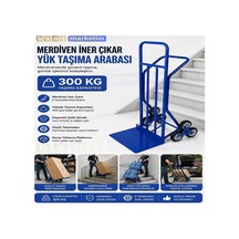 300 Kg Merdiven İner Çıkar Koli Taşıma Arabası 6 Tekerlekli Ağır Yük El Arabası Bant Marketim