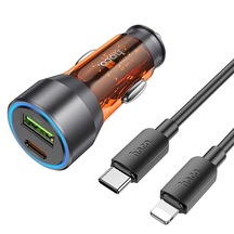 Hoco-nz12a Action Pd43w Usb + Type-c Araç Çakmaklık Hızlı Şarj -1