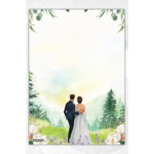 A5 Aşk Bloknot Çizgisiz Defter - 50 Yaprak - Memopad - Notepad - Not Defteri - Not Kağıdı - 2876 Çok Renkli