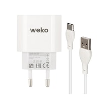 WEKO WK-21442 PDU QC 3.0 AMPER ŞARJ BAŞLIK ADAPTÖRÜ + TYPE-C KABLO (NO:1)