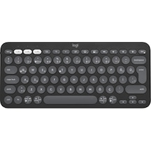 Logitech K380s Pebble Keys 2 Çoklu Cihaz Özellikli Bluetooth Türkçe Q Klavye - Siyah