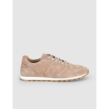 Süet Bej Kadın Sneaker Krem