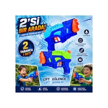 2'li Su Tabancası Seti - Uzun Menzilli Kolay Doldurulur İkili Çocuk Yaz Oyuncak Su Tabancası 2li Set - 910248001