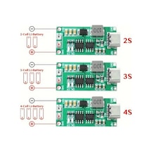 Sunshine022 1 Adet 18650 2s 3s 4s Type C 8.4v 12.6v 16.8v Step Up Lipo Li Ion Şarj Cihazı 4s 2a