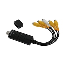 Alfais 4576 Siyah Ses Dönüştürücü ve Kamera Kayıt Kablosu 4 Ch Usb Dvr 4