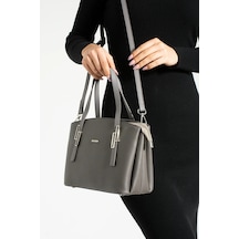 Just Polo Kadın Yeni Sezon 5 Bölmeli El Ve Omuz Çantası 4030mh 2066mh 5013mh Füme