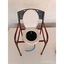 Taharet Musluklu Hasta Wc Sandalye Klozet Direk Wc Tuvalete Seyyar Sandalye Kolay Katlanır