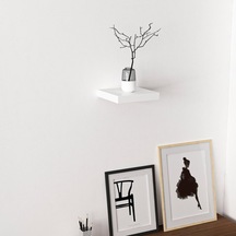 Minarmobilya Minar Gizli Tutuculu Duvar Rafı 23 Cm - M.Beyaz