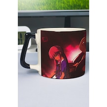 Mirai Nikki Anime Baskılı Seramik Lüks Kupa 1 Adet Özel Siyah Kulp Dalga Kulp V1d Çok Renkli