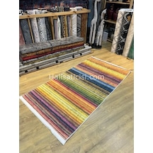 Salerno Çamaşır Makinesinde Yıkanabilir Kilim Halı Hs1008 Çok Renkli