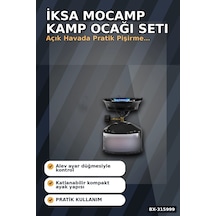 Kamp Ocağı Seti Çakmak Gazı Uyumlu 12 Cm Metal Gövde Ayarlanabilir Alev Bx-315999 Diğer