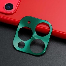 iPhone 11 Pro Max Uyumlu Zore Metal Kamera Koruyucu-Yeşil Yeşil