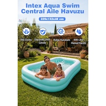 Intex Swim Central Şeffaf Havuz Aile Havuzu 229x152x48 Cm