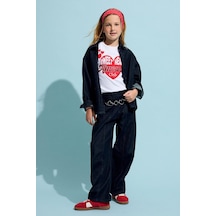 Defacto Wıde Leg Esnek Belli Jean Pantolon Kız Çocuk H8897a826aunm34 Mavi-nm34