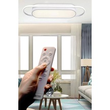 Modern Led Avize Plafonyer Üç Renkli Beyaz Kumandalı Çok Renkli
