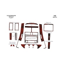 Volkswagen Polo Uyumlu Torpido Kaplama 2005-2009 15 Parça Maun