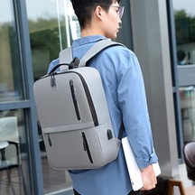 Didadodo Erkek Su Geçirmez Laptop Çantası Seti - Omuz/sırt Çanta Gri Gri