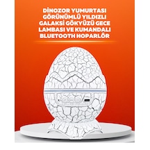 Dinozor Yumurtası Tasarımlı Projektörlü Gece Lambası - Lisinya Beyaz