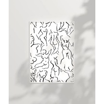 Çerçevesiz Poster Modern Sanat Stilinde Soyut Nü Desenli