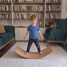 Montessori Denge Tahtası Ahşap Kayın Denge Oyunu