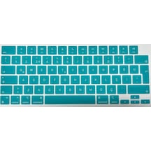 Arabulalaca Apple Uyumlu MacBook Air 15 A2941 M2 Türkçe Klavye Koruyucu Mint