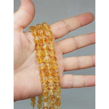 Bileklik Boy Sitrin Taşı Faset Kesim Yarım Dizi 8mm 51358 18cm Uzunluğundadır Çok Renkli