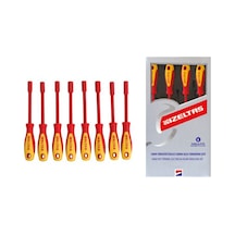 İzeltaş 4773 1000 V Süngüsü İzoleli Lokma Uçlu Tornavida Seti 8 Parça - 4773008108