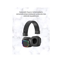 Rgb Işıklı Katlanabilir Bluetooth 5.3 Kulak Üstü Kulaklık