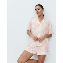 Marks & Spencer Desenli Pijama Takımı T37004643f Pembe