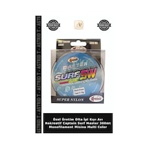 Özel Üretim Olta İpi Kıyı Avı Rekreatif Captain Surf Master 300mt Monofilament Misina Multi Color 0.40mm