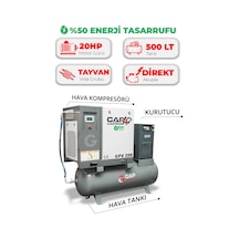 Hava Kompresörü Depo Üstü İnvertörlü Vidalı 20hp 500lt Gpv20e