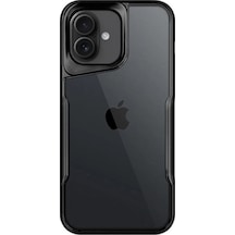 iPhone Uyumlu 16 Kılıf Boyi Silikon Kapak - Siyah Düz Renkli