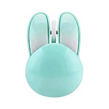 Tavşan Figürlü Kablosuz Mouse Pil Dahil Etiket li Mavi