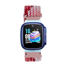 Huawei Watch Gt5 41mm Nvth Krd-139 18mm Çocuklara Özel Örgü Kordon - Kırmızı-pembe