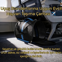 Vg Flybag Yırtılmaz Fileli Kedi Ve Köpek Taşıma Çantası Kabin Boy Uçuş Standartlarına Uygun
