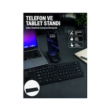 Bluetooth Katlanabilir Klavye Usb-c Şarjlı 3 Cihaz Bağlantılı Taşınabilir Klavye Sarı