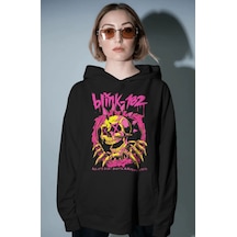 Sevbano Blink-182 Rock Metal Müzik Grubu Ön Baskılı Unisex Oversize Premi Siyah