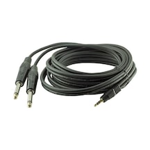 Powermaster 3.5 Mm Stereo E-2x6.3mm Mono Erkek Kablo 3 Metre