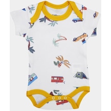Tiffany Baby & Kids Tiffany Baby Caravan Theme Yarım Kol Bebek Body 12008 Ekru