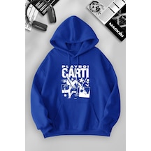 Macklin Unisex Kadın Erkek Playboi Carti Özel Tasarım Baskılı Kapşonlu Sweatshirt Mavi Mck1101 Mavi