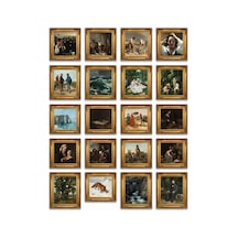 Gustave Courbet Tabloları 16'lı Sticker Seti Laptop Defter Ajanda Etiket Çok Renkli