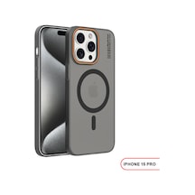 Apple iPhone 15 Pro Magsafe Uyumlu Mat Sert Klein Kılıf Siyah