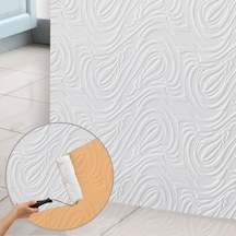 3d Duvar Paneli Boyanabilir Dekota 60x120 Cm / Dalga Desenli 7'li Paket-5 M²